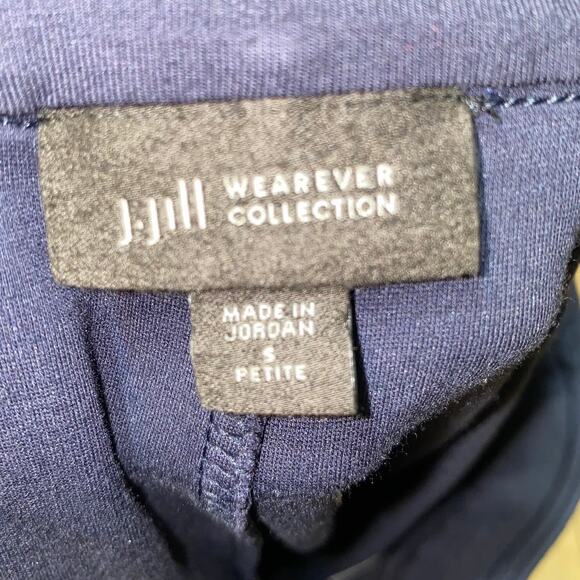 J. Jill Wearever Collection Navy Blue High Rise Wide Leg Crop Pull-On Pants SP - Picture 4 of 7